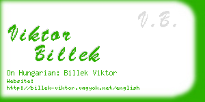 viktor billek business card